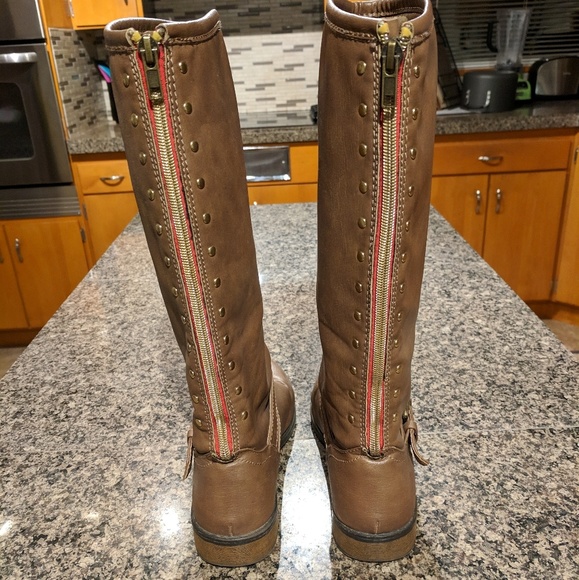 🆕 Steve Madden Tall Brown Zipper Boots - Picture 5 of 7